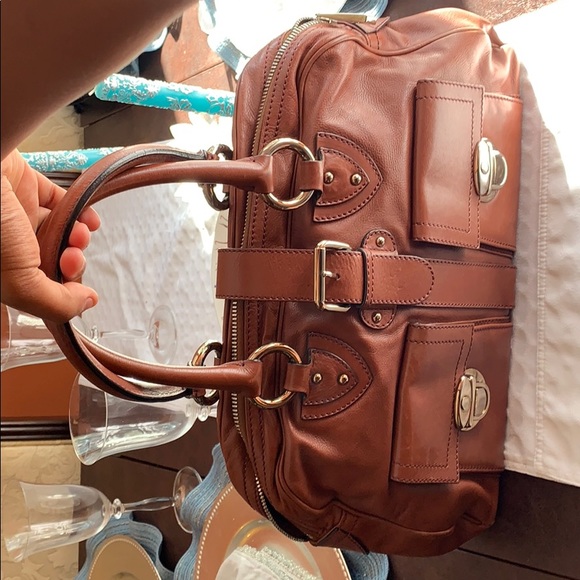 MARC JACOBS Whiskey Brown Leather handbag